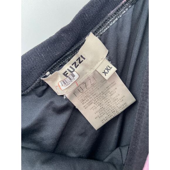 Fuzzi Black Purple Floral Printed Tulle One Shoulder Gown Size XXL - Picture 6 of 6